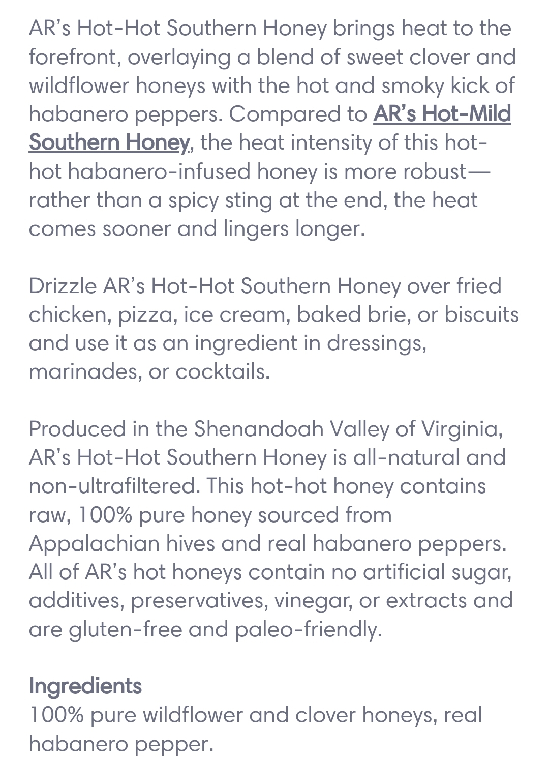 ARs Hot Hot Southern Honey D